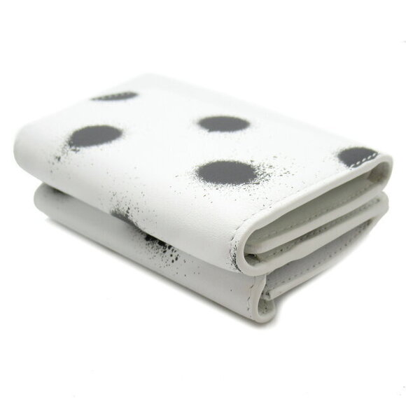 Balenciaga Bi fold Wallet Tri Leather White Black Wallet - Picture 4 of 9